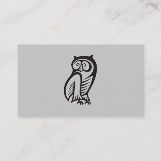 フクロウ記号(黒) 名刺 (裏面)