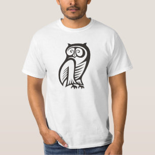 フクロウ記号(黒) Tシャツ