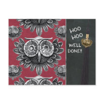 フクロウ試験おめでとうCC0834 Hoo Hoo Well done