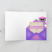 フクロウ誕生日カード カード (内部)