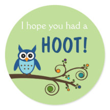 フクロウ誕生日シール
