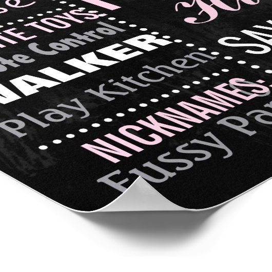 フクロウ誕生日パーティーの黒板の看板 ポスター (角)