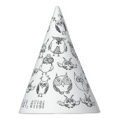 フクロウ誕生日パーティーハット パーティーハット (右)