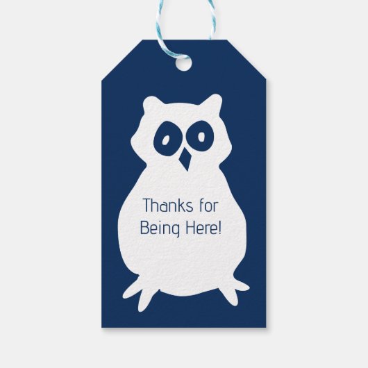 フクロウ誕生日パーティー ギフトタグ (裏面)