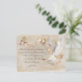 フクロウ誕生日マジカルサンキュー ポストカード (スタンド正面)