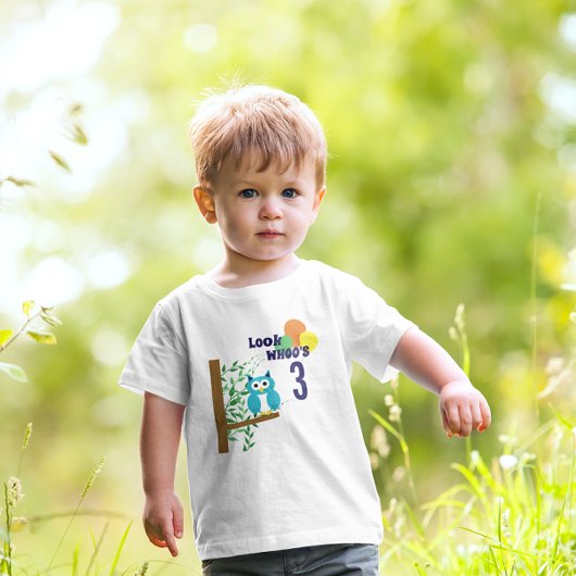 フクロウ誕生日 トドラーTシャツ