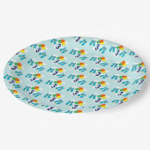 フクロウ誕生日 ペーパープレート (アングル)