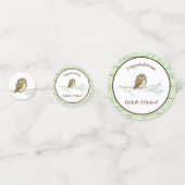 フクロウ赤ちゃんシャワーウッドランド コンフェッティ (正面)