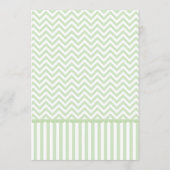 フクロウ赤ちゃんシャワーサンキューカード | Green Chevron ノートカード (裏面)