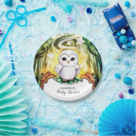 フクロウ赤ちゃんシャワー ペーパープレート