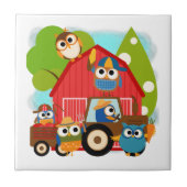 フクロウ農家 タイル (正面)