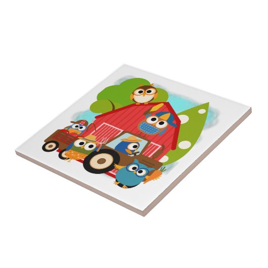 フクロウ農家 タイル (側面)