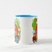 フクロウ農家 ツートーンマグカップ (中央)