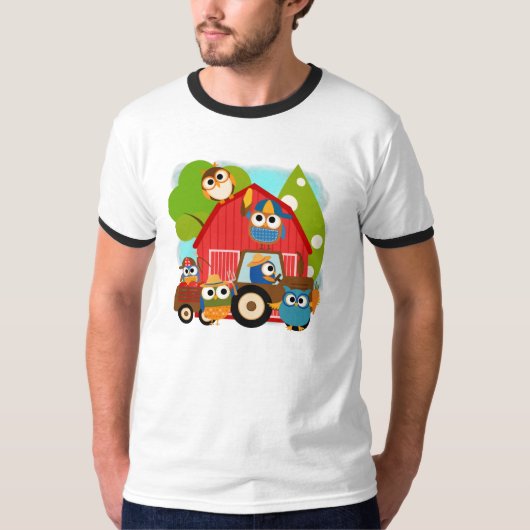 フクロウ農家 Tシャツ (正面)