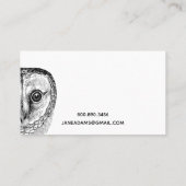 フクロウ野生生物占領 名刺 (裏面)