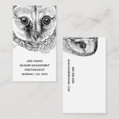 フクロウ野生生物占領 名刺 (正面/裏面)