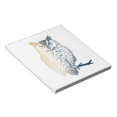 フクロウ野生生物自然イラストレーションシルエットスタイル ノートパッド (アングル)