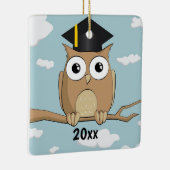 フクロウ金属オーナメント セラミックオーナメント (右)