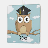 フクロウ金属オーナメント セラミックオーナメント (左)