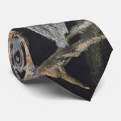 フクロウ金属水彩 ネクタイ (ロール)