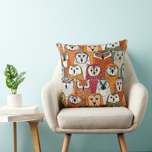 フクロウ錆 クッション (椅子)