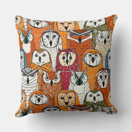 フクロウ錆 クッション (裏面)