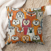 フクロウ錆 クッション (ブランケット)