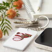 フクロウ長方形キーチェーン キーホルダー (正面右)