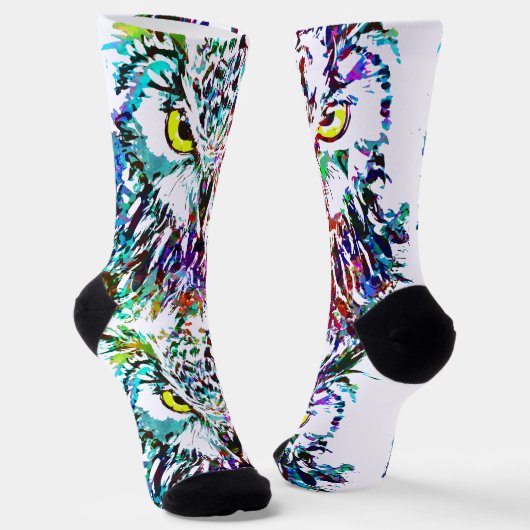 フクロウ靴下 | Owl カラフル Socks ソックス (傾斜あり)