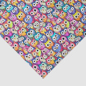 フクロウ顔の鳥のパターンraptorナイトフクロウ 薄葉紙 (詳細)