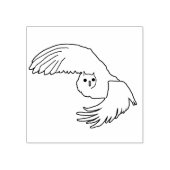 フクロウ飛んでいるアートスタンプ ラバースタンプ (インプリント)