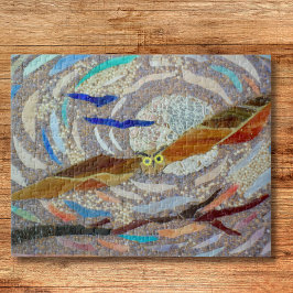 フクロウ飛んでいるモザイク ジグソーパズル