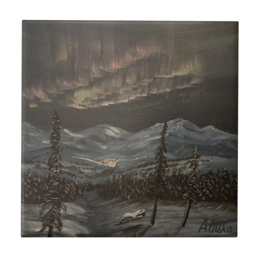 フクロウ飛行 タイル (正面)