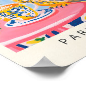 フクロウ飲みコーヒーポスター、バードアートプリント、マキシマ ポスター (角)