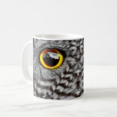 フクロウ鳥の目コーヒーマグ、カップ コーヒーマグカップ (正面左)