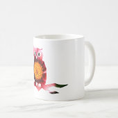 フクロウ鳥フローラマグカップ コーヒーマグカップ (正面右)