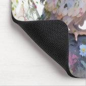 フクロウ鳥ポートレート動物絵画の野生生物林 マウスパッド (コーナー)