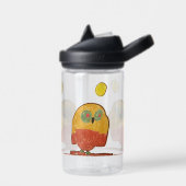 フクロウ鳥「子どもの芸術」 ウォーターボトル (左面)