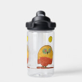 フクロウ鳥「子どもの芸術」 ウォーターボトル (背面)