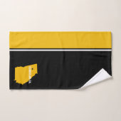 フクロウ黒と金ゴールド バスタオルセット (ハンドタオル)