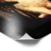 フクロウ黒猫フルムーンウィッチズハット フォトプリント            (角)