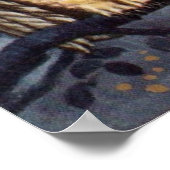 フクロウ黒猫フルムーンツリーナイト ポスター (角)