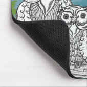 フクロウ07のマウスパッド マウスパッド (コーナー)