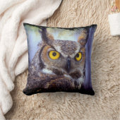 フクロウ1枕 クッション (ブランケット)