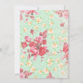 フクロウ1歳の誕生日招待状、ガールフクロウの誕生日 招待状 (裏面)