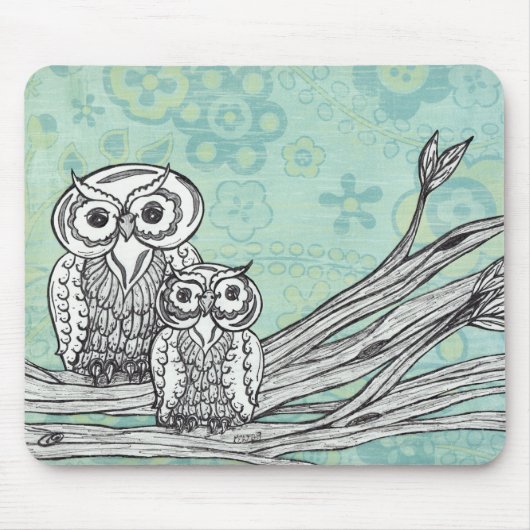 フクロウ102 マウスパッド (正面)