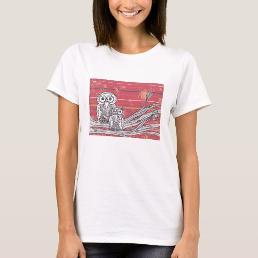 フクロウ17のTシャツ Tシャツ (正面)
