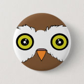 フクロウ1 缶バッジ (正面)