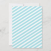 フクロウ1st誕生日招待状ボーイターコイズと金ゴールド 招待状 (裏面)