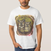 フクロウ2羽 Tシャツ (正面)